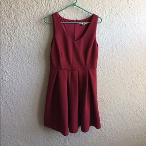 LC Lauren Conrad Red Flare Dress